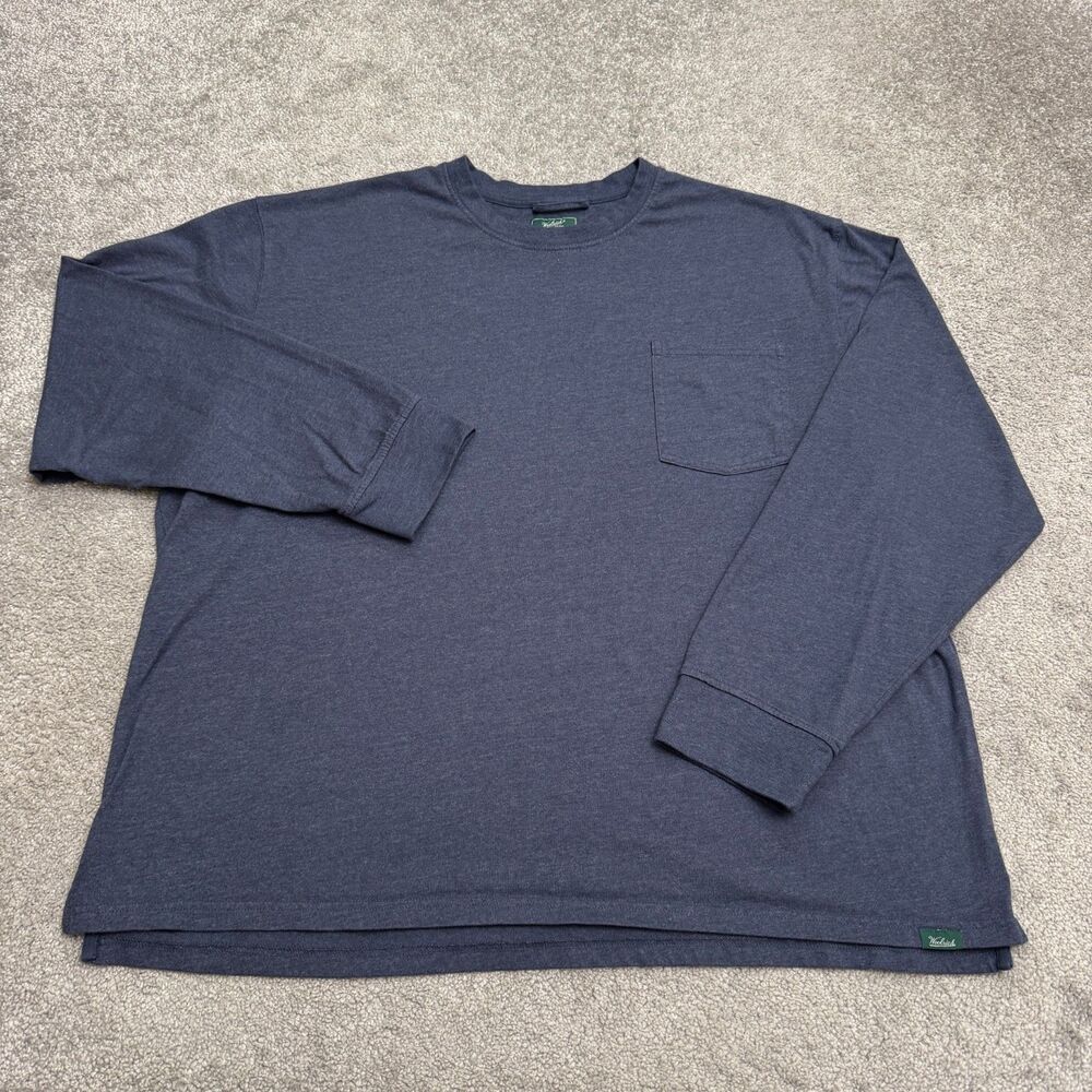 Woolrich The Green Label Collection Long Sleeve Pocket T-Shirt Men 2XL Blue Tee